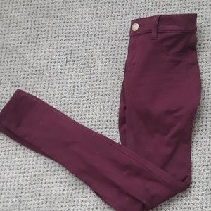 Maroon American eagle skinny jeans